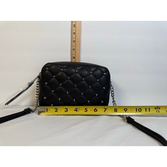 Rebecca Minkoff Black Diamond Quilted Studded Top Zip Crossbody - Picture 9 of 9